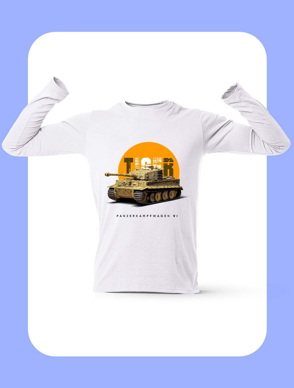 Tiger Tank Uzun Kollu Beyaz T-Shirt