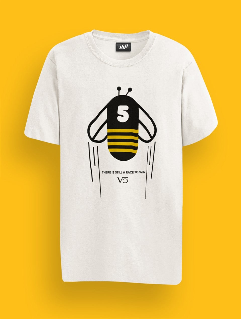 Vettel Serisi Save The Bees Arı Baskılı Beyaz T-Shirt