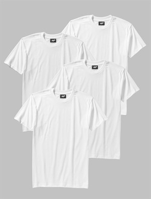 4'lü Beyaz Basic T-Shirt