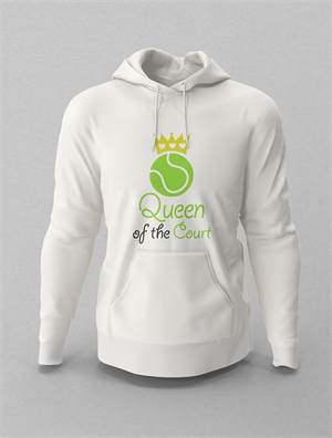 Queen Of The Court Beyaz Hoodie