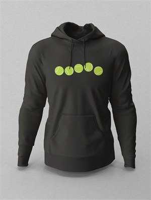 Tennis Balls Siyah Hoodie
