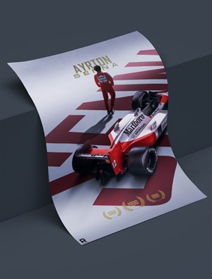 Ayrton Senna Flyer Poster
