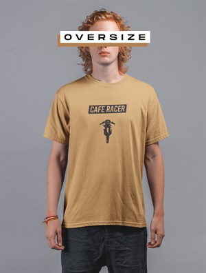 Cafe Racer Motosiklet Oversize Hardal T-shirt 