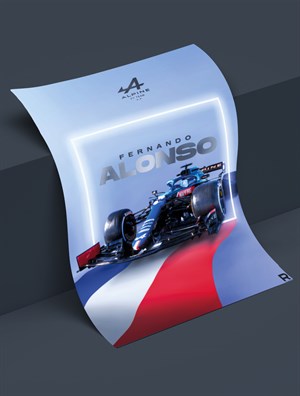 Fernando Alonso Flyer Poster