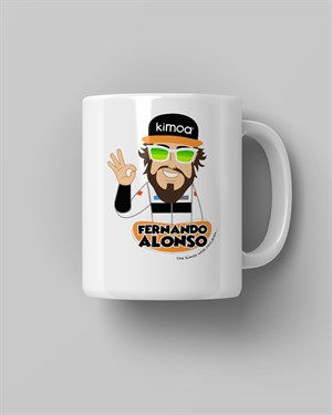 Fernando Alonso McLaren Baskılı Beyaz Kahve Kupa Bardak