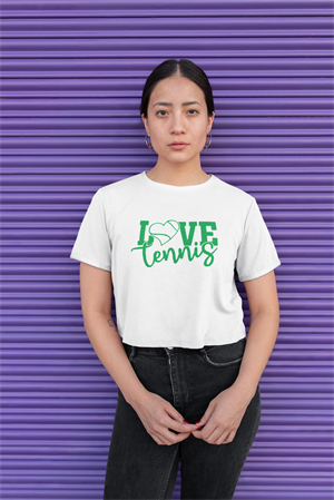 Love Tennis Crop T-SHİRT