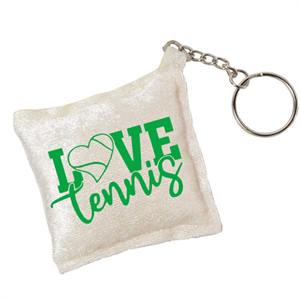 Love Tennis  İpek Kadife Mini Yastık Anahtarlık