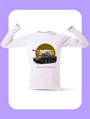 Panther Tank Uzun Kollu Beyaz T-Shirt