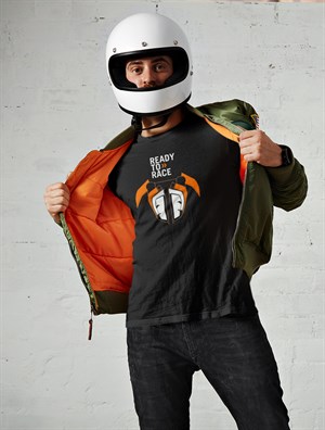 Ready To Race Motosiklet  Siyah T-Shirt 
