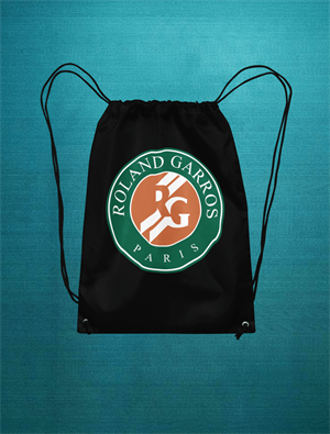 Roland Garros Büzgüllü Bez Siyah Sırt Çantası