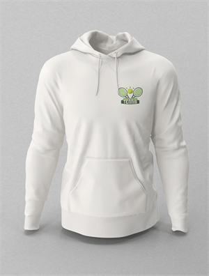 Tennis Racket Beyaz Hoodie