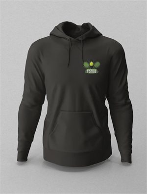 Tennis Racket Siyah Hoodie