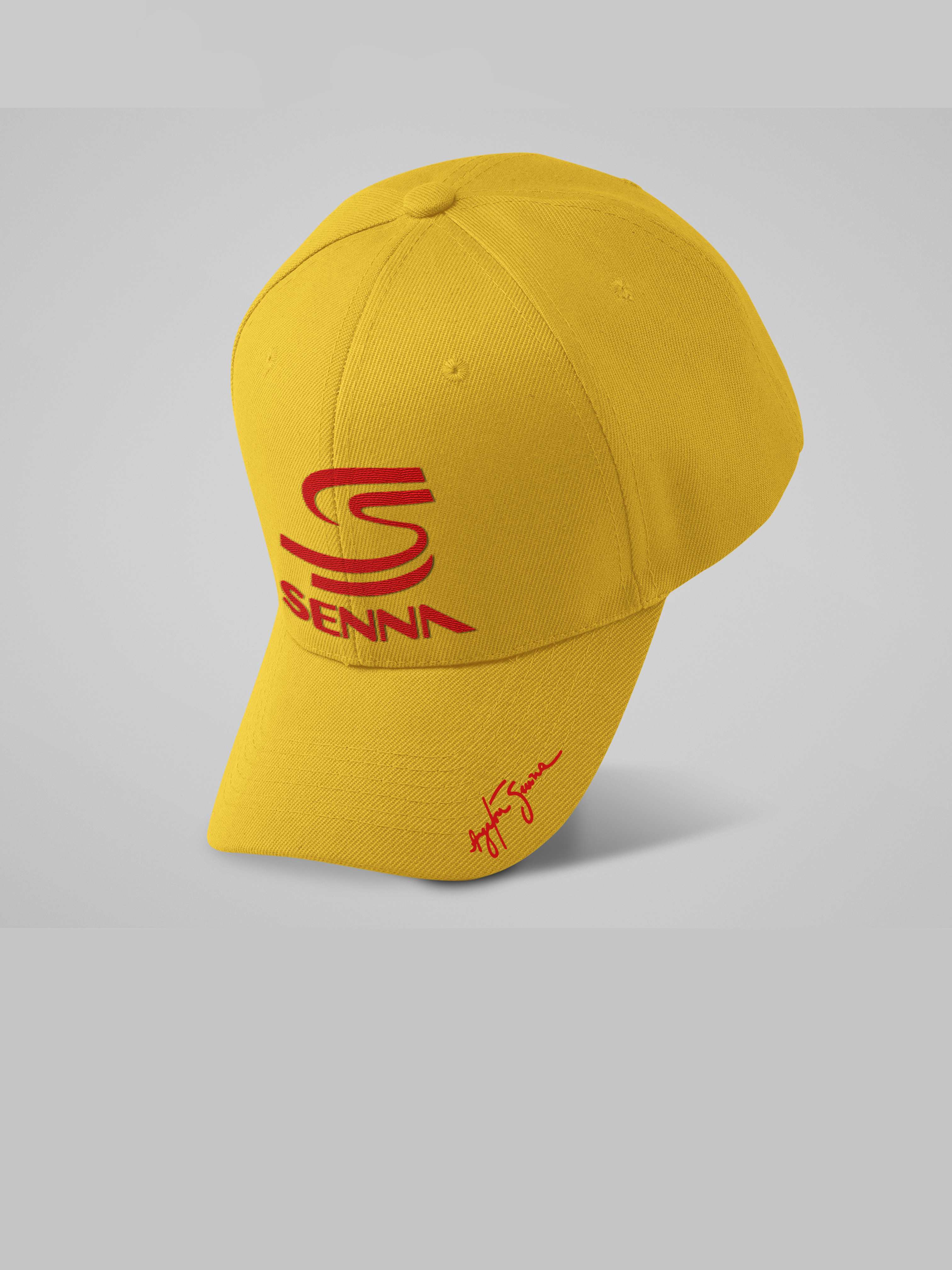 Ayrton Senna özel kadife baskılı Buz mavi Şapka