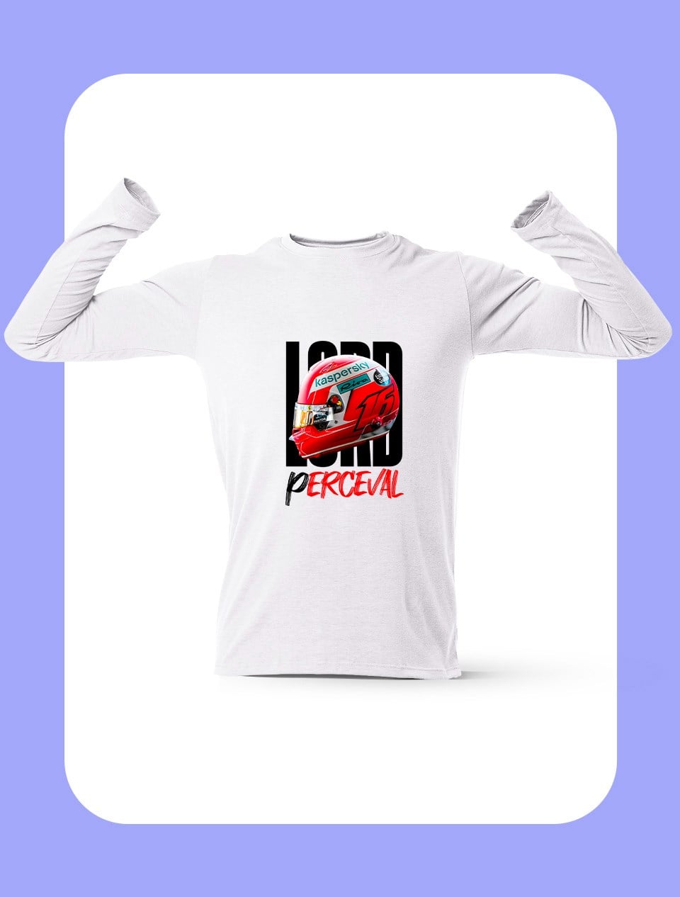 Charles Leclerc Lord Perceval Uzun Kollu Beyaz T-Shirt
