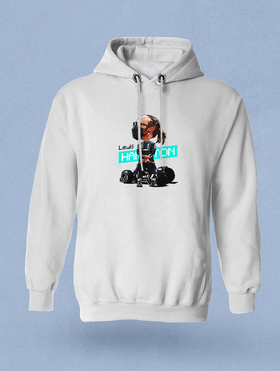 Hamilton Pixel Beyaz Sweatshirt Hoodie