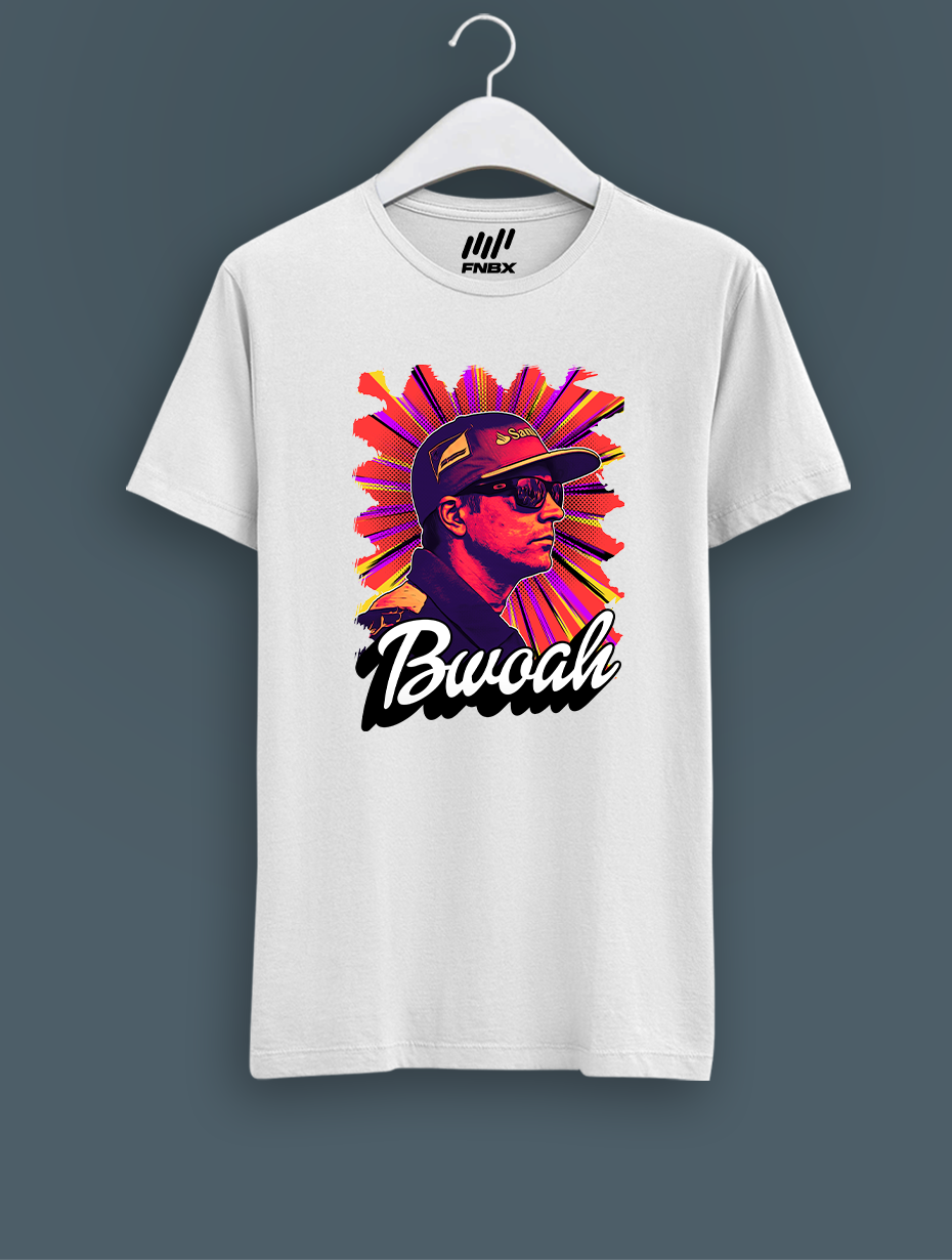 Kimi Raikkonen Bwoah Beyaz T-Shirt