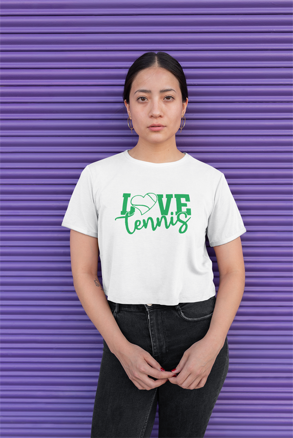 Love Tennis Crop T-SHİRT