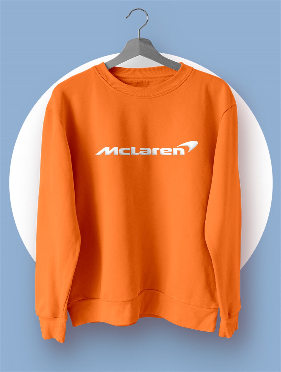 McLaren Beyaz Puf Baskılı Sweatshirt