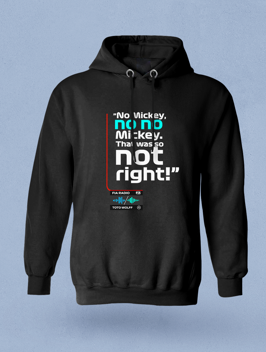 No Mickey Siyah Sweatshirt Hoodie