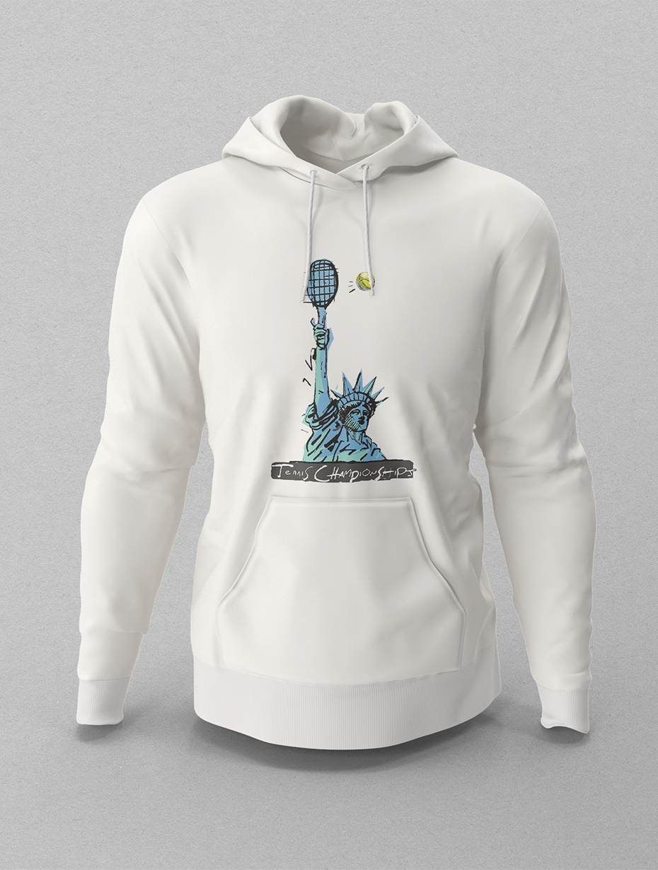 Özgürlük Heykeli  Beyaz Hoodie