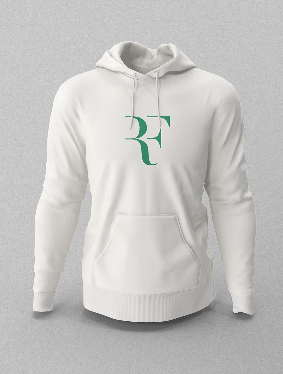 RF Yeşil Logo Beyaz Hoodie