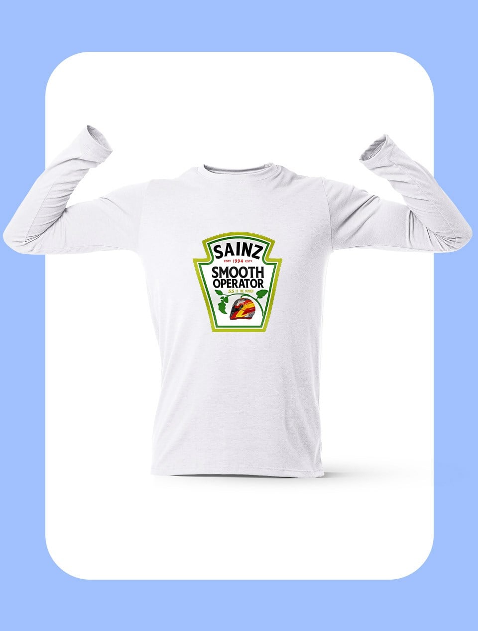 Sainz Hainz Smooth Operator Uzun Kollu Beyaz T-Shirt