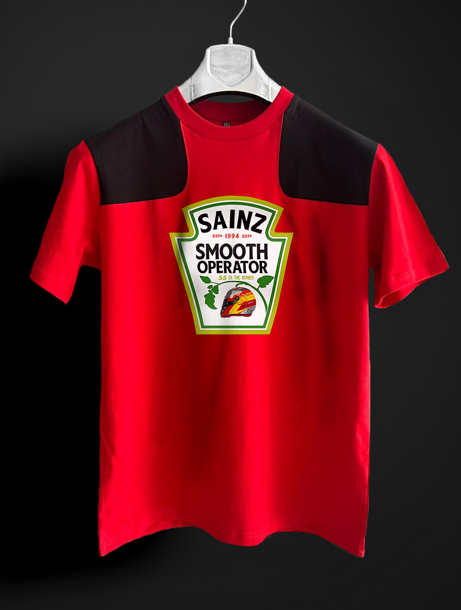 Sainz-Heinz Smooth Operator kırmızı siyah T-shirt