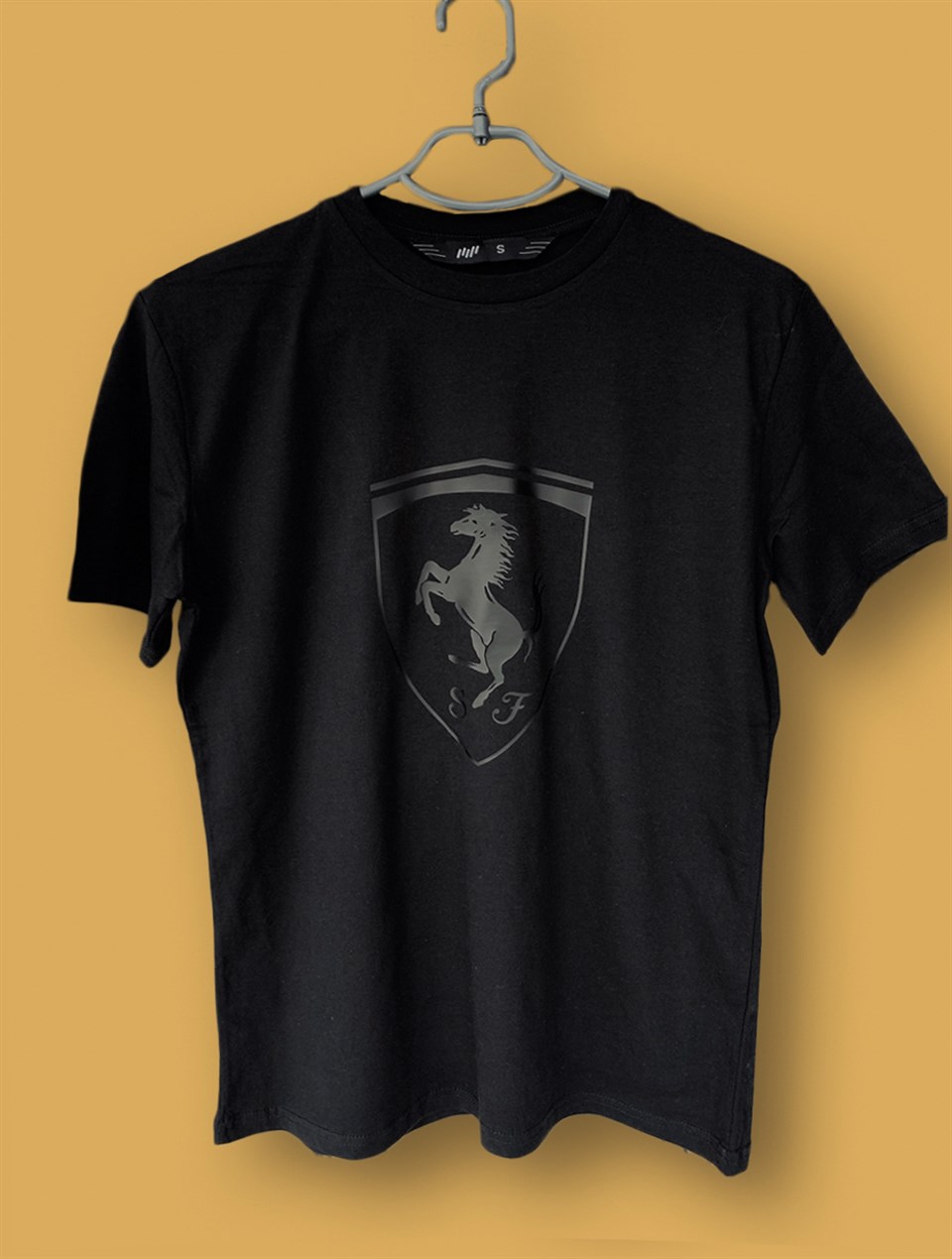 SCF Büyük Logo Siyah Mat Baskılı T-Shirt
