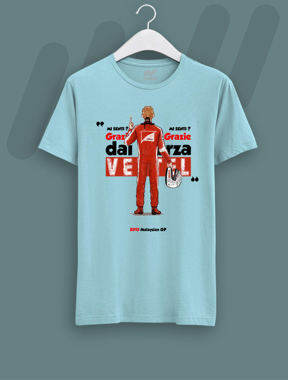 Sebastian Vettel Radio Series  Beyaz T-Shirt 