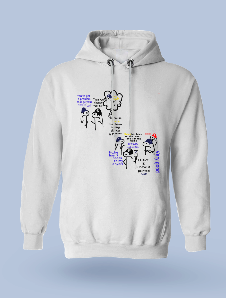 Toto Wolff Cristian Horner Beyaz   Sweatshirt Hoodie