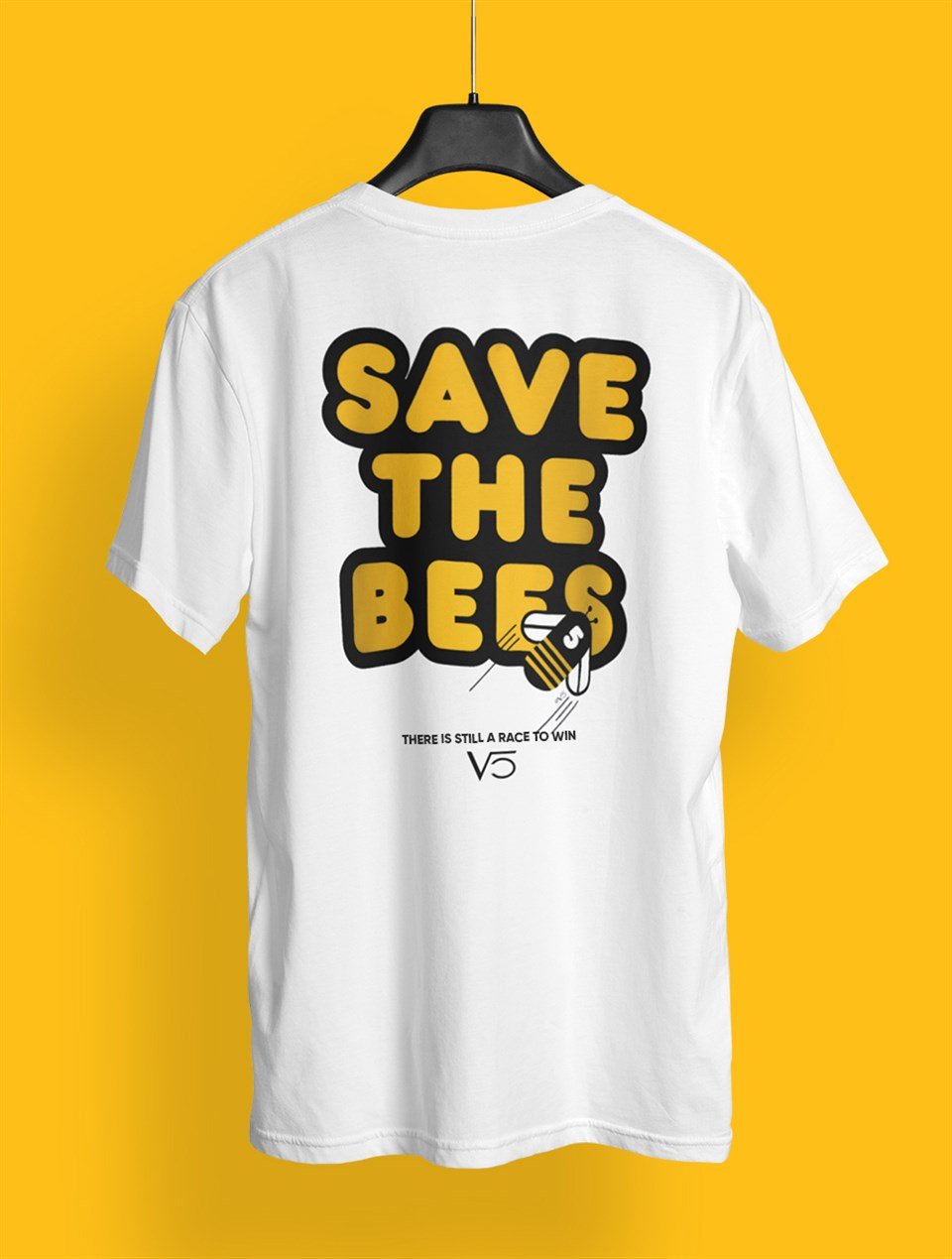 Vettel Serisi Save The Bees Arı Baskılı Beyaz T-Shirt