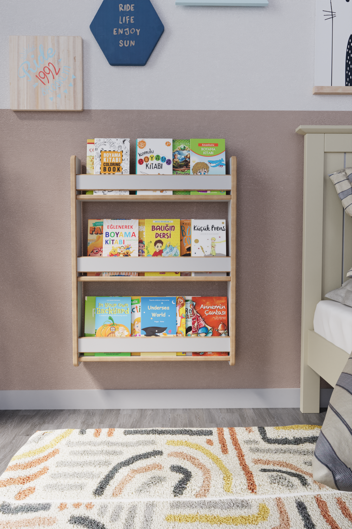 Montessori Çocuk Odası Kitaplığı