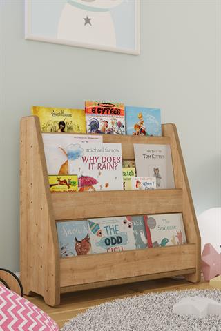 Montessori Mdf Çocuk Kitaplığı - Safir Meşe