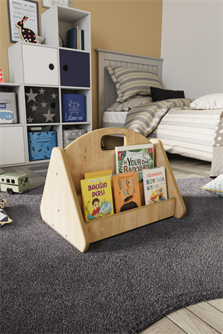 Montessori Mdf Çocuk Kitaplığı - Safir Meşe