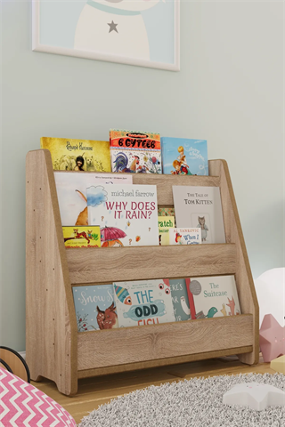 Montessori Mdf Çocuk Kitaplığı - Sonoma Meşe