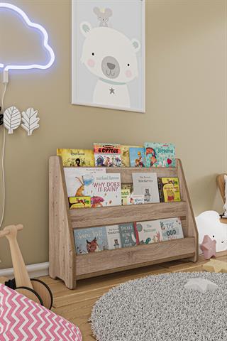 Montessori Mdf Çocuk Kitaplığı - Sonoma Meşe 80CM