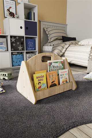 Montessori Mdf Çocuk Kitaplığı - Sonoma Meşe