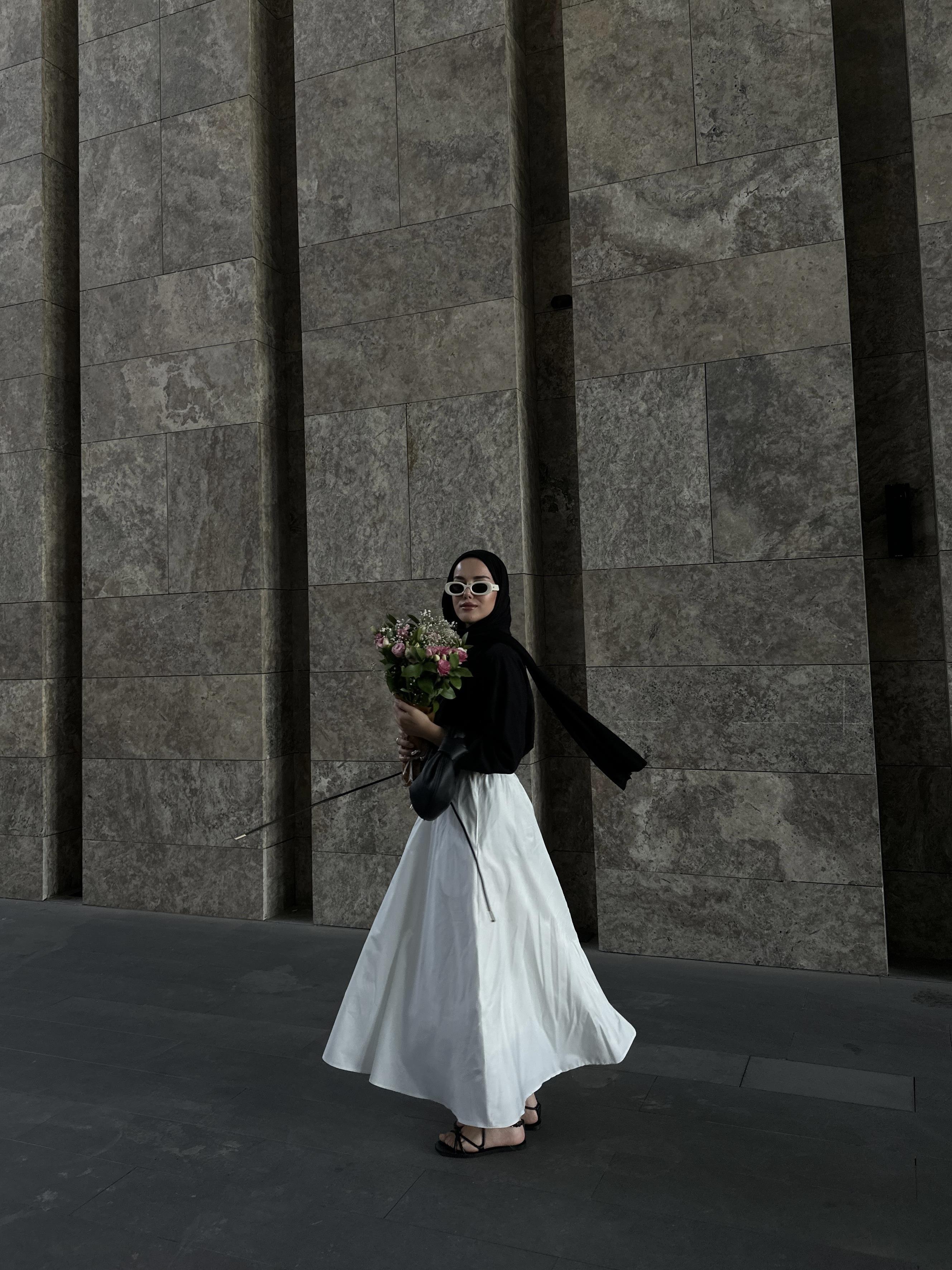 MIEN Kloş Etek Beyaz 