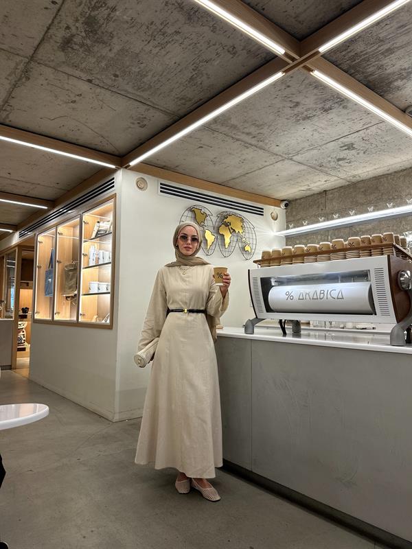 Lia Astarlı Keten Elbise