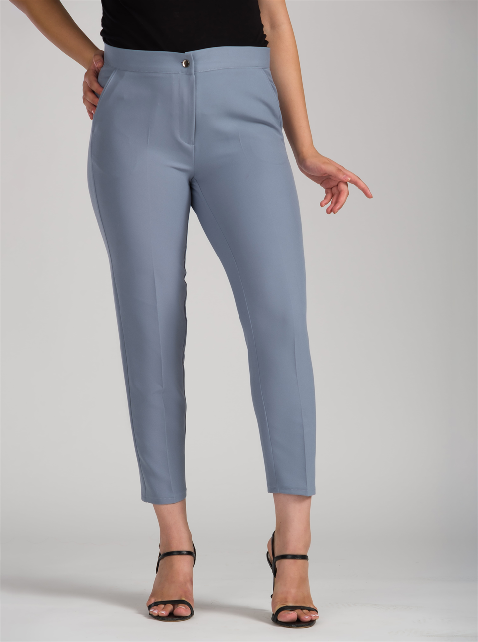 Bebe Mavisi Bilek Paça Kumaş Pantolon