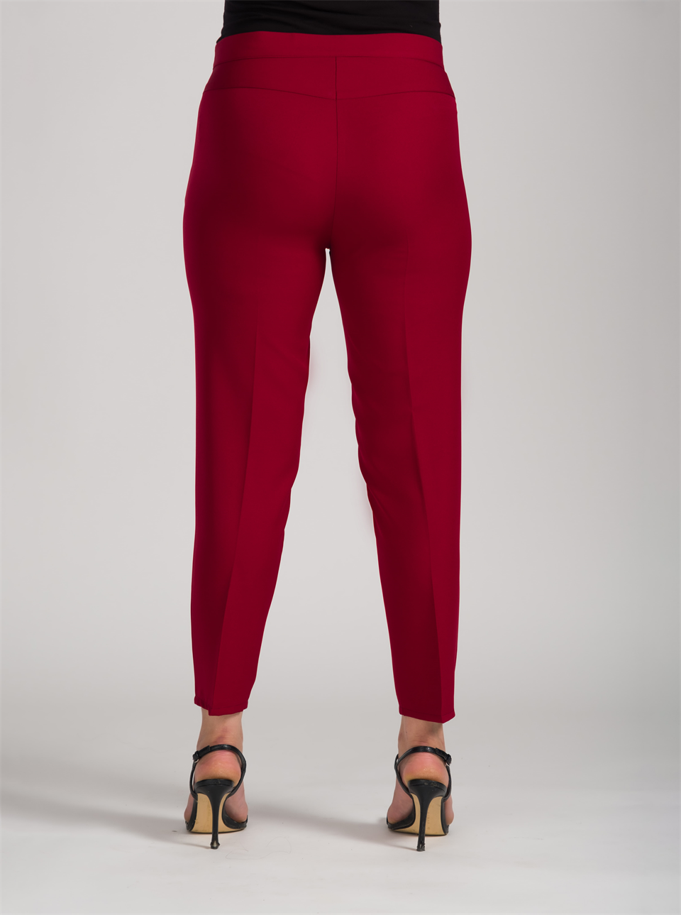 Bordo Bilek Paça Kumaş Pantolon