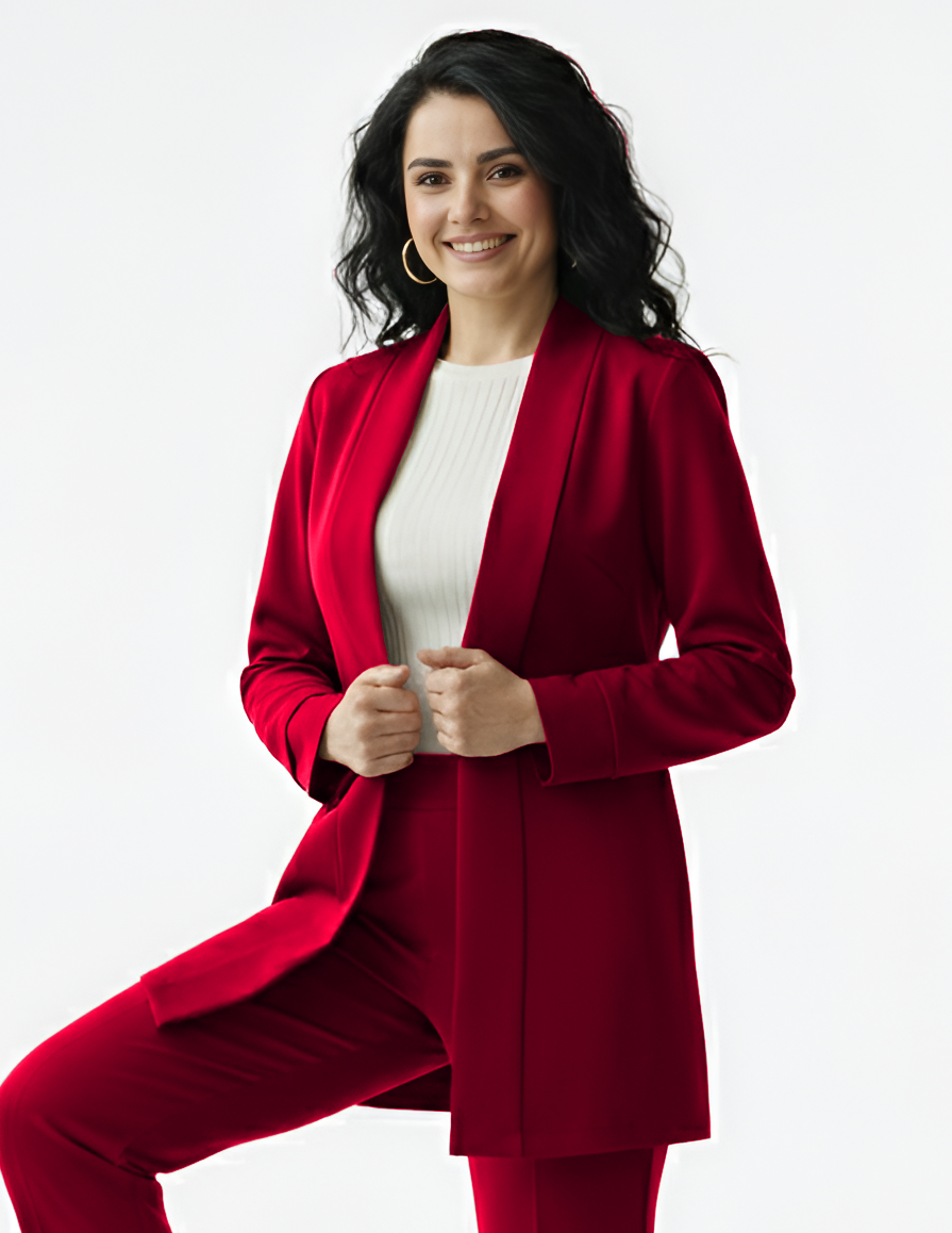 Bordo Kumaş Ceket
