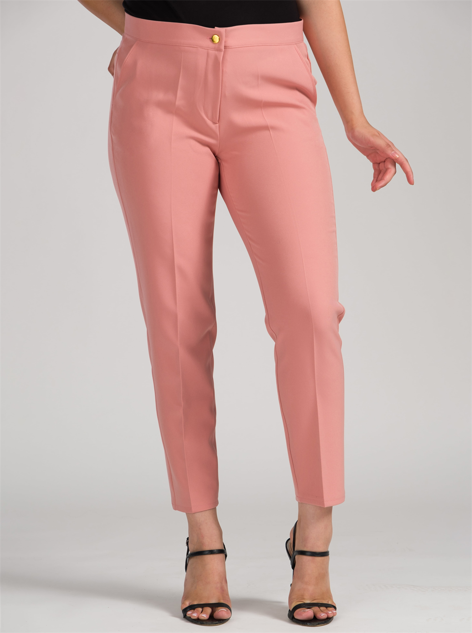 Gül Kurusu Bilek Paça Kumaş Pantolon