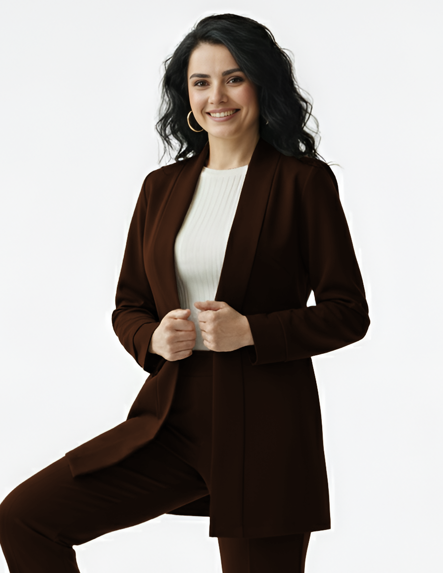 Kahverengi Kumaş Ceket