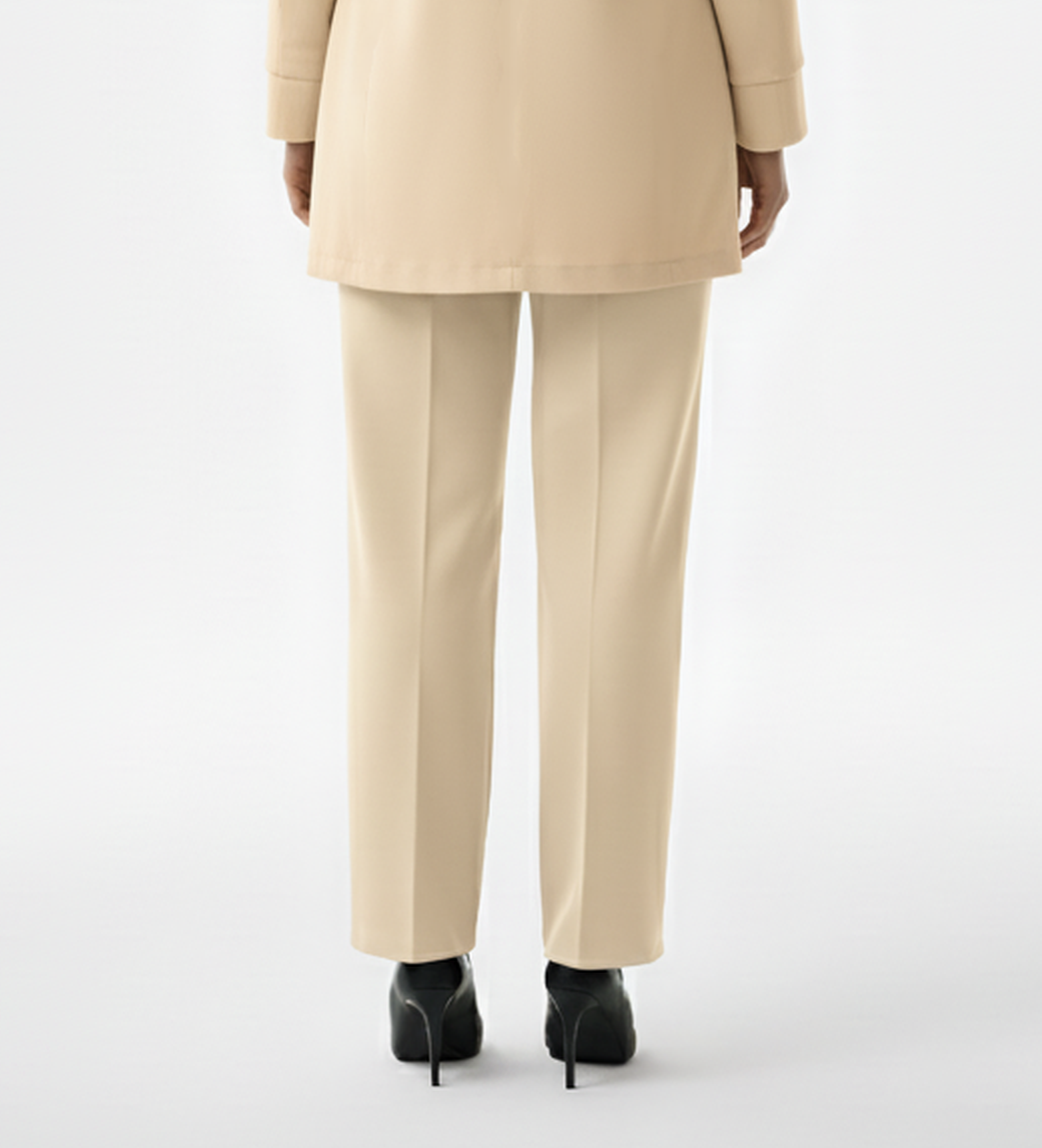 Krem Bol Paça Kumaş Pantolon