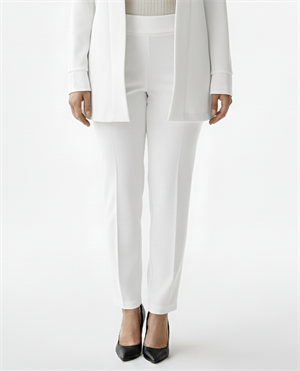 Beyaz Klasik Paça Kumaş Pantolon