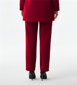 Bordo Bol Paça Kumaş Pantolon