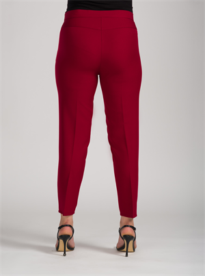 Bordo Bilek Paça Kumaş Pantolon