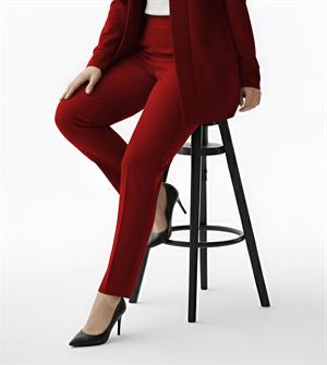 Bordo Klasik Paça Kumaş Pantolon