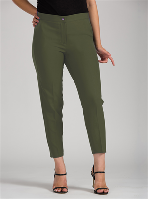 Haki Bilek Paça Kumaş Pantolon